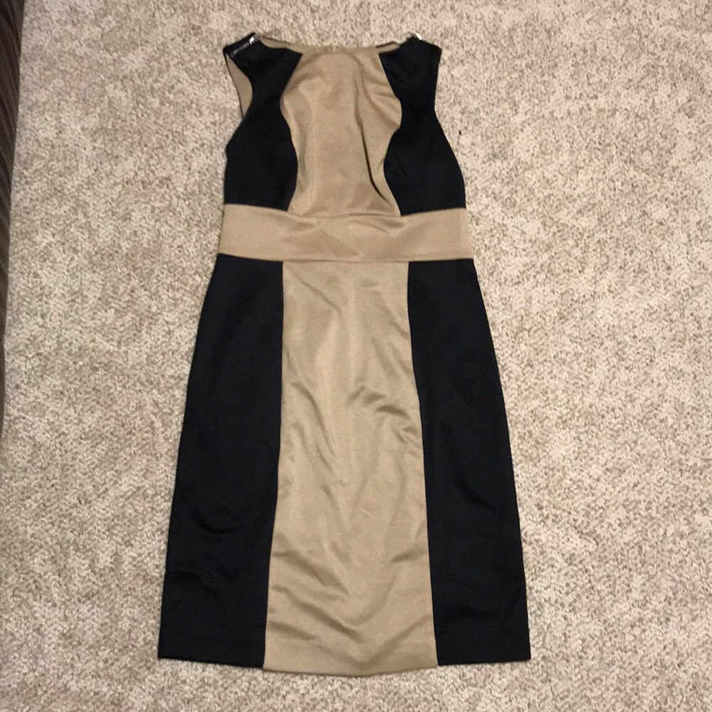 brown and black dress